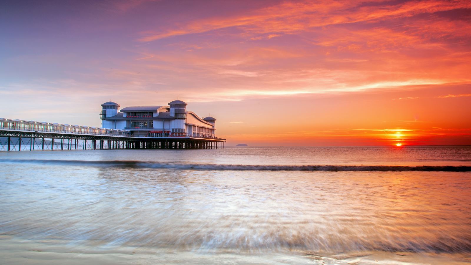 sunset over WSM Pier