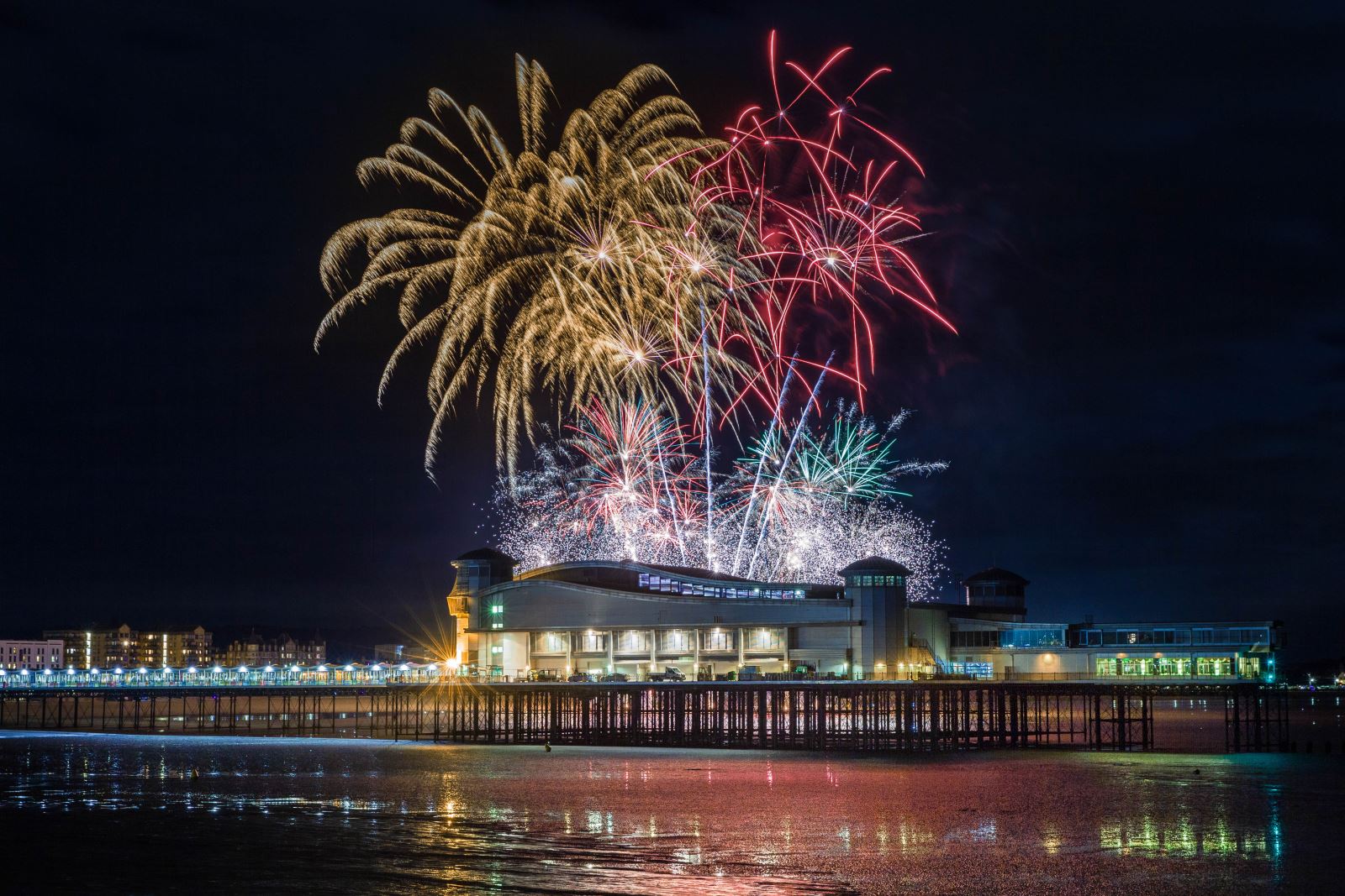 Fireworks at sea